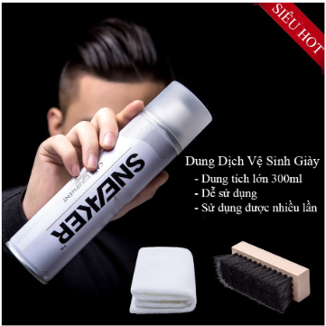 Bình / Chai Xịt Bọt Tuyết Giặt Khô Giày, Tẩy Trắng Giày Dép Sneaker 300ml - Combo Premium -3 Món