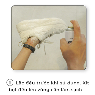 Bình / Chai Xịt Bọt Tuyết Giặt Khô Giày, Tẩy Trắng Giày Dép Sneaker 300ml - Combo Premium -3 Món