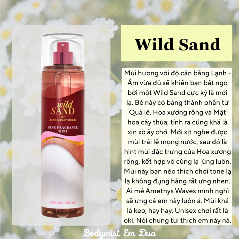 Xịt Thơm Toàn Thân - WILD SAND