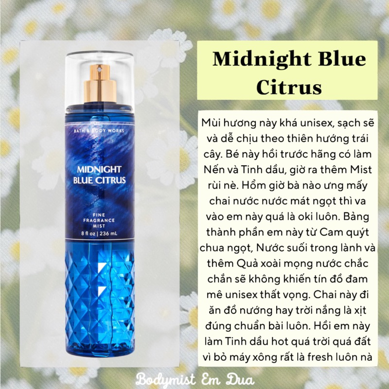 Xịt Thơm Toàn Thân - MIDNIGHT BLUE CITRUS