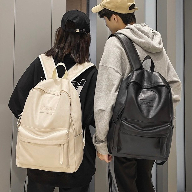 Balo da thời trang nam nữ đi học đi chơi,  balo ulzzang kiểu dáng basic đựng laptop 15.6 inch