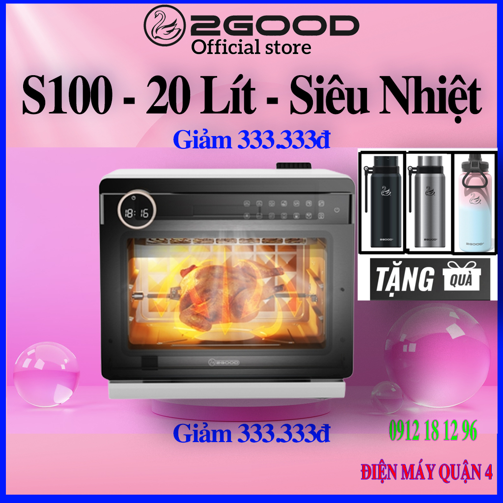 [Chát lấy voucher giảm giá] Nồi Chiên Không Dầu 2GOOD S100 / 2GOOD Vortex S100 - 20 Lít - Tặng kèm quà và phụ kiện