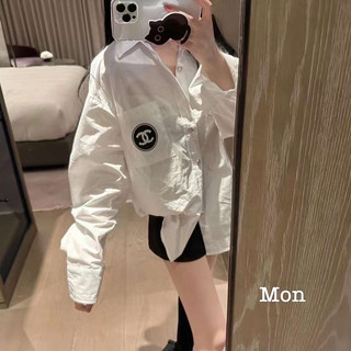 Sơ mi Cha.Nel đá form rộng qcl1