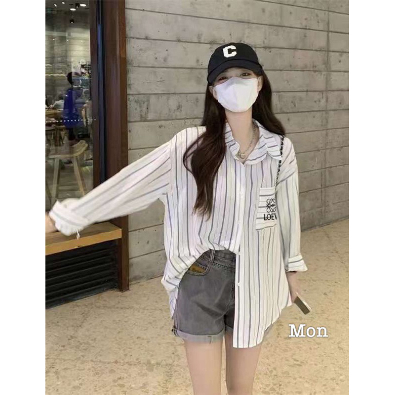 Sơ mi kẻ Loe.we form rộng qcl1