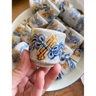 Chén Thờ Men Rạn Nổi Gốm Bát Tràng loại 1