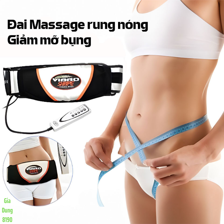 Đai Bụng Massage Giảm Mỡ , Máy Massage Rung Giảm Mỡ Toàn Thân - Tiện ích - Hiệu Quả Bảo Hành 12 tháng