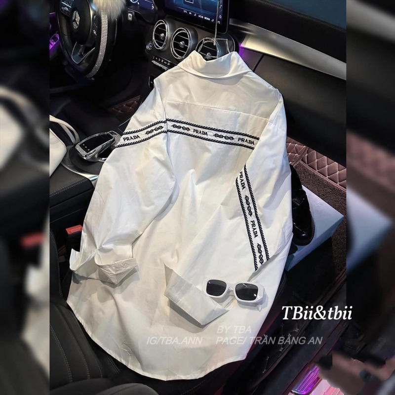 Áo Sơmi Sọc Lưng Prdaa Form Rộng