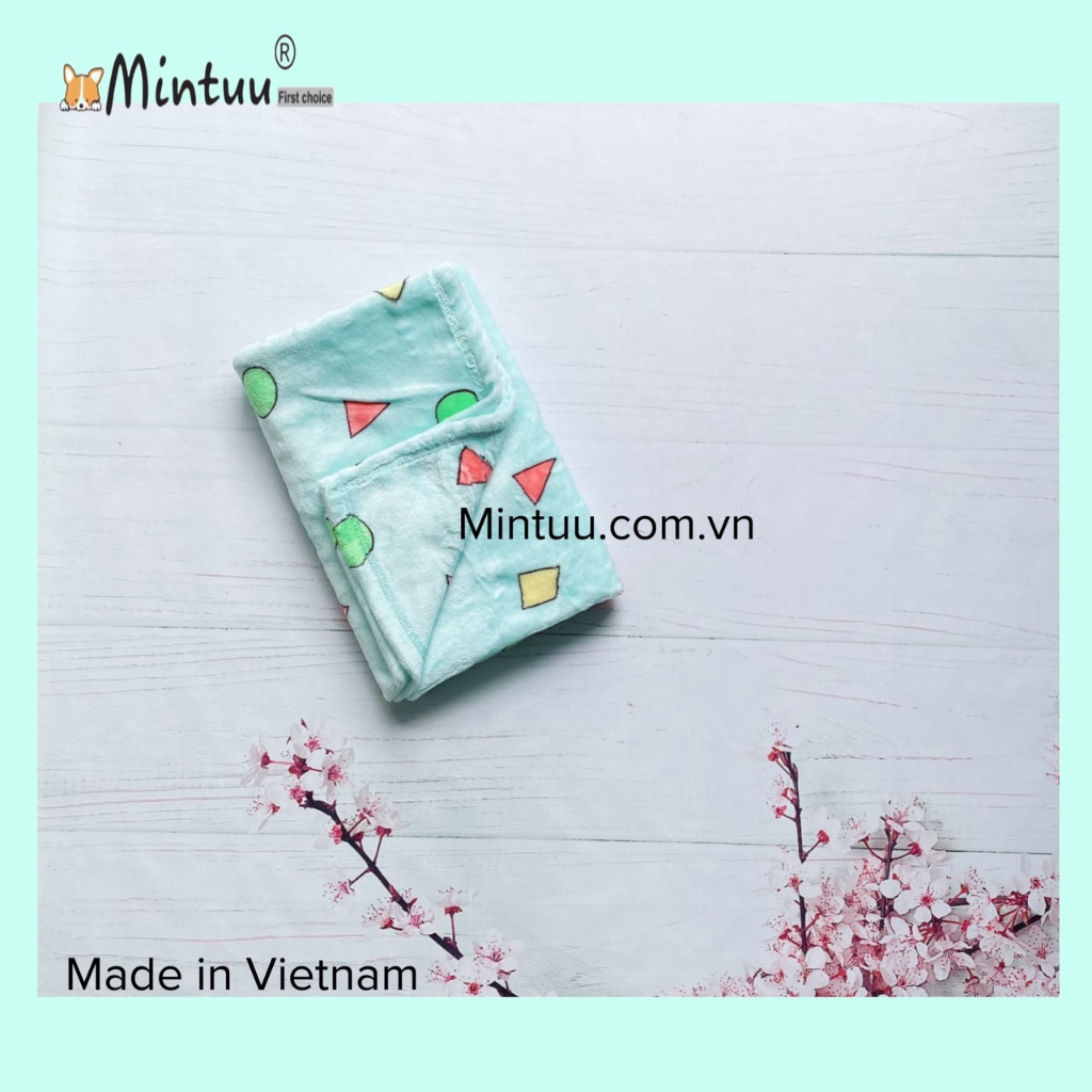 Chăn cho bé, mền cho bé, chất liệu  vải nỉ,  thương hiệu MINTUU