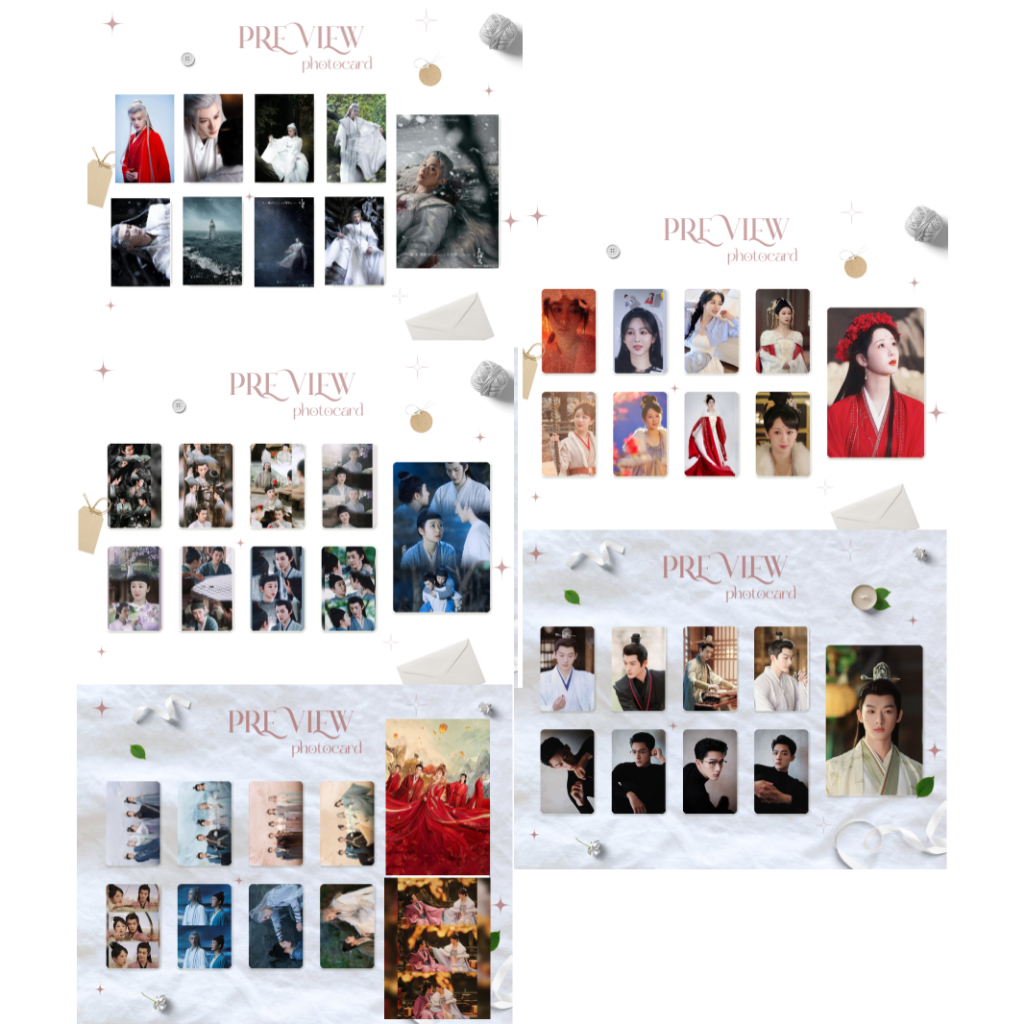 Set 16 card < Trường Tương Tư >> Dương Tử, Đàn Kiện Thứ, Đặng Vi ,Trương Vãn Ý _ tặng kèm sheet