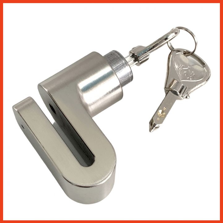 Ổ Khóa Đĩa VƯƠNG NIỆM Lớn Cao Cấp,Chìa Chữ Vạn Siêu Chống Trộm trắng inox ,FREESHIP ổ khóa phanh,chống trộm
