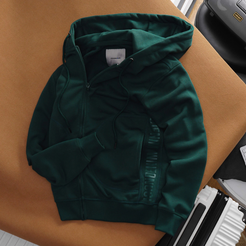 Áo khoác nam ICONDENIM Printed chất nỉ French Terry dệt 2 kim mịn dày dặn - AKID0106