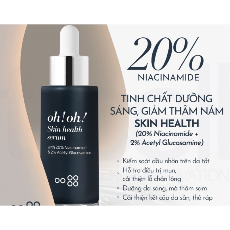 Tinh chất Sáng Da Mờ Thâm Oh.h 20% Niacinamide 10 ml
