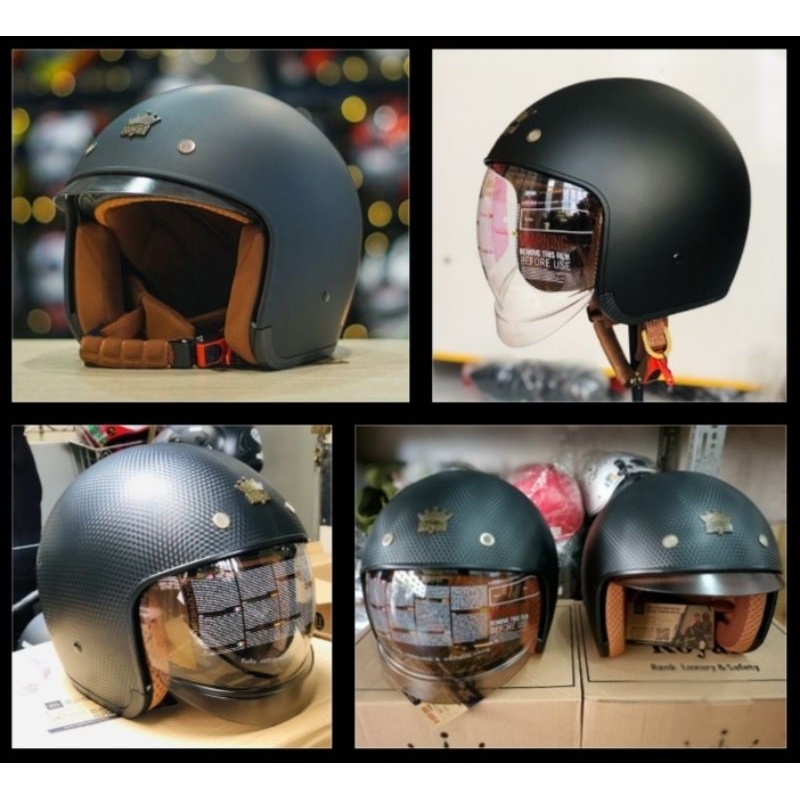 Mũ bảo hiểm kính âm Royal M139 đen - Nón bảo hiểm 3/4 dấu kính bảo hành 12 tháng kèm phiếu BH