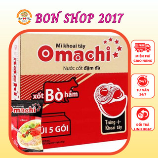 Thùng 30 gói mì omachi sốt bò hầm