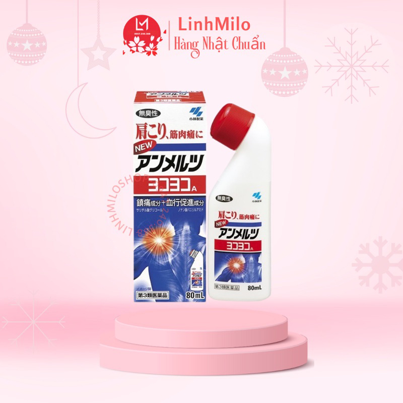 Lăn Giảm Đau Nhức Cơ, Xương Khớp YoKo Kobayashi 80ml Nhật Bản