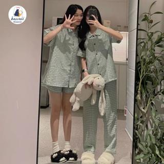ĐỒ BỘ PIJAMA QUẦN DÀI SIZE 40 - 60KG, ĐỒ MẶC NHÀ CỘC TAY CARO, ĐỒ BỘ NGỦ PIJAMA PHONG CÁCH HÀN QUỐC