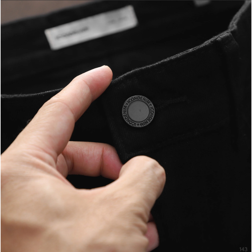 Quần jean nam Smart Jeans ICONDENIM Black Wash thoáng khí chuẩn form - QJID0143
