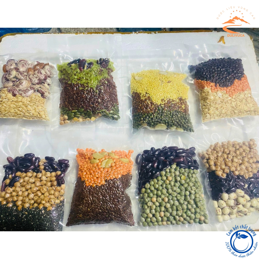 Set hạt làm sữa, nấu cháo, ăn dặm cho bé (8 túi 1,4kg). Set hạt dinh dưỡng hữu cơ organic mix sẵn nấu sữa hạt, cháo, chè