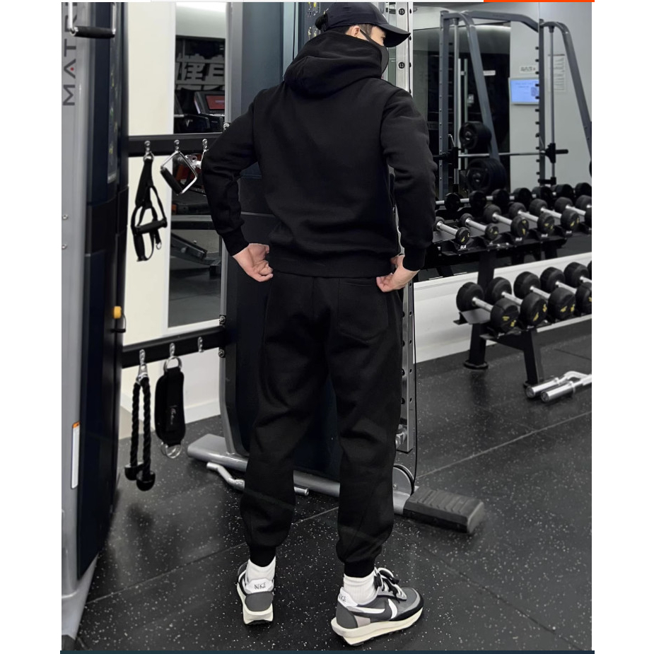Bộ Thể Thao Nam Mùa Đông Kawasen 2 Lớp Cao Cấp, Bộ Tập Gym Fitness Nỉ Bông Ngoại Dày Dặn