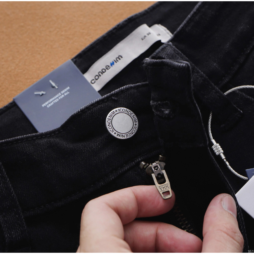 Quần jean nam ICONDENIM Smart Jeans Dark Grey chất denim co giãn tốt dáng ôm vừa - QJID0151