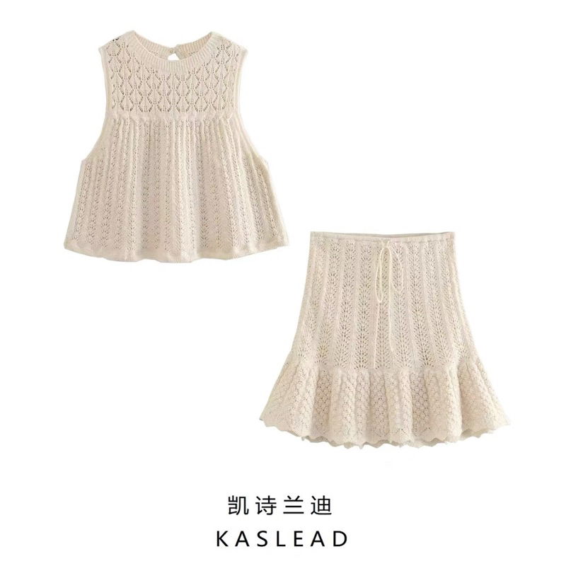 Sét chân váy xoè + áo sát nách hàng TQ