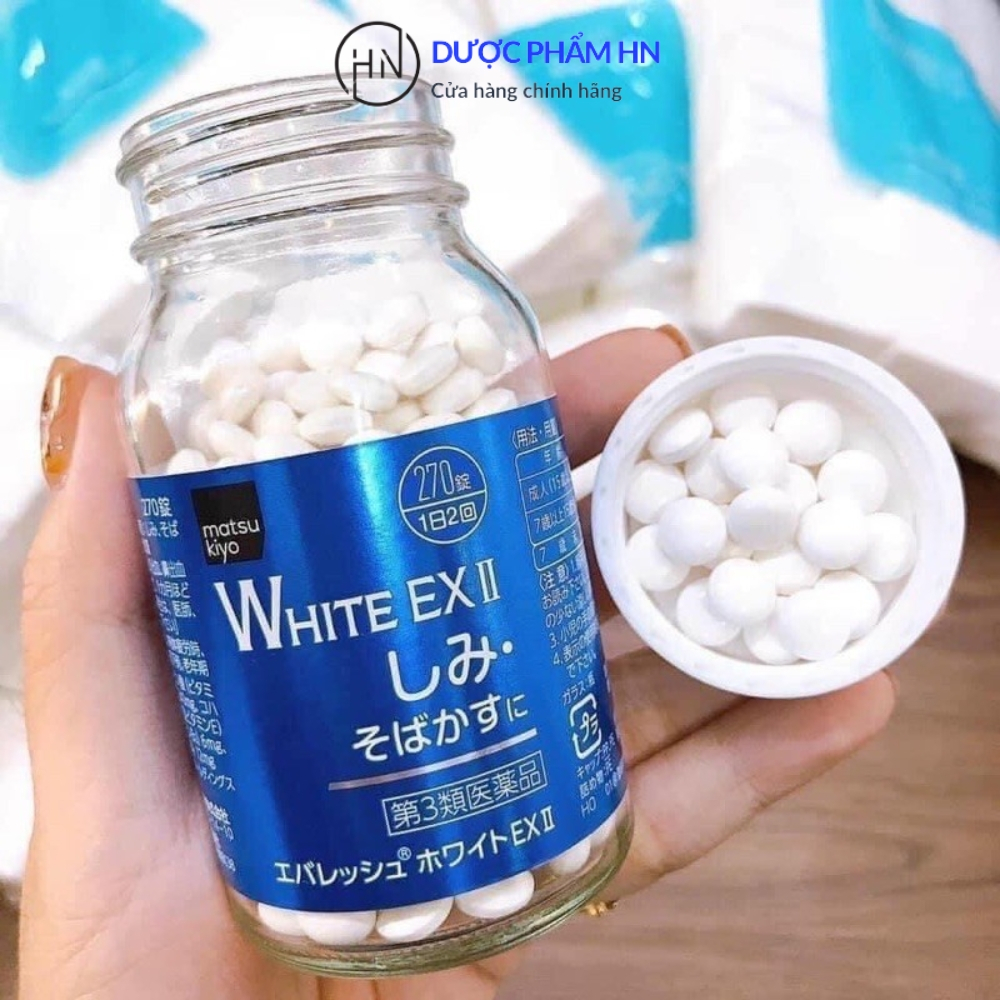 Viên uống trắng da White Ex, bổ xung Vitamin C, mờ thâm nám Nhật Bản, 270v duocphamhn92