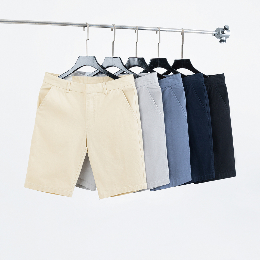 Quần Short Nam Basic 5S FASHION, Chất Cotton, Thiết Kế Cạp Giấu Cúc Lịch Sự, Màu Sắc Dễ Mặc (QSK23029)