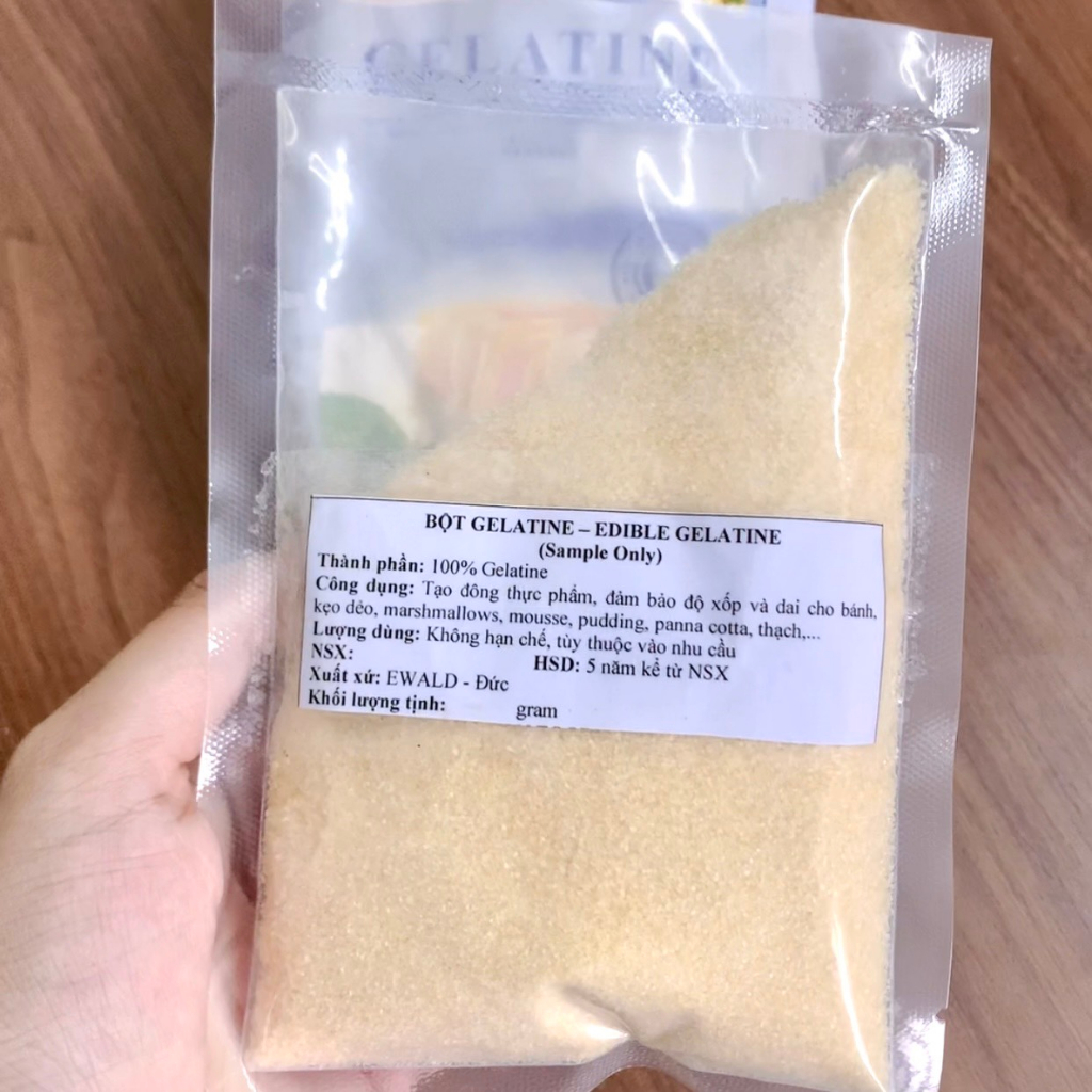 Bột gelatine Ewald hàng Đức làm panna cotta, tàu phớ, chè khúc bạch