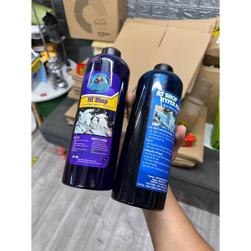 2 chai xà bông HTShop Bọt Trắng Và Bọt Xanh