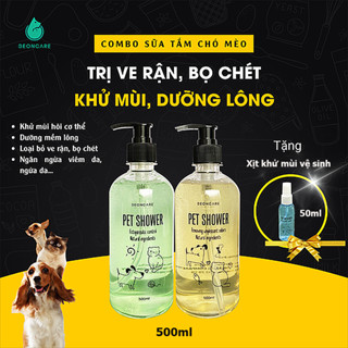 SỮA TẮM CHÓ MÈO TRỊ SẠCH VE RẬN BỌ CHÉT, NẤM NGỨA MỀM DA, LÔNG BEONCARE. Mua 2 tặng xịt khử mùi 50ml
