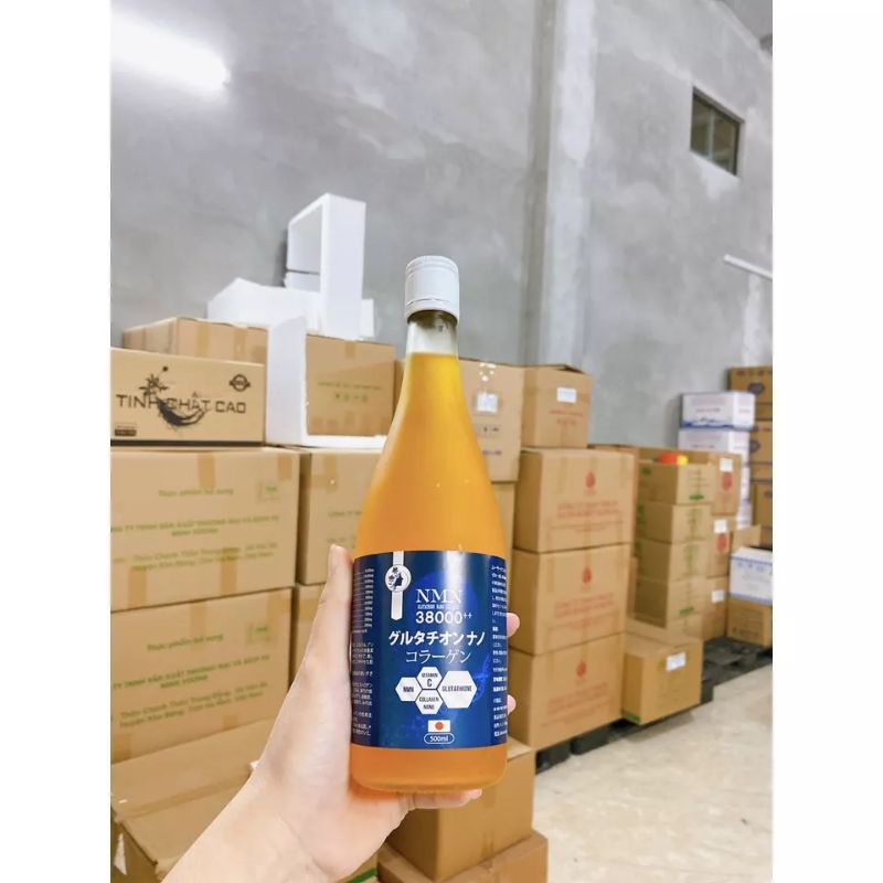 Nước uống Glutathion Nano Collagen NMN 38000++ chai 500ml Trắng da, chống lão hóa, bảo vệ da mịn màng căng bóng