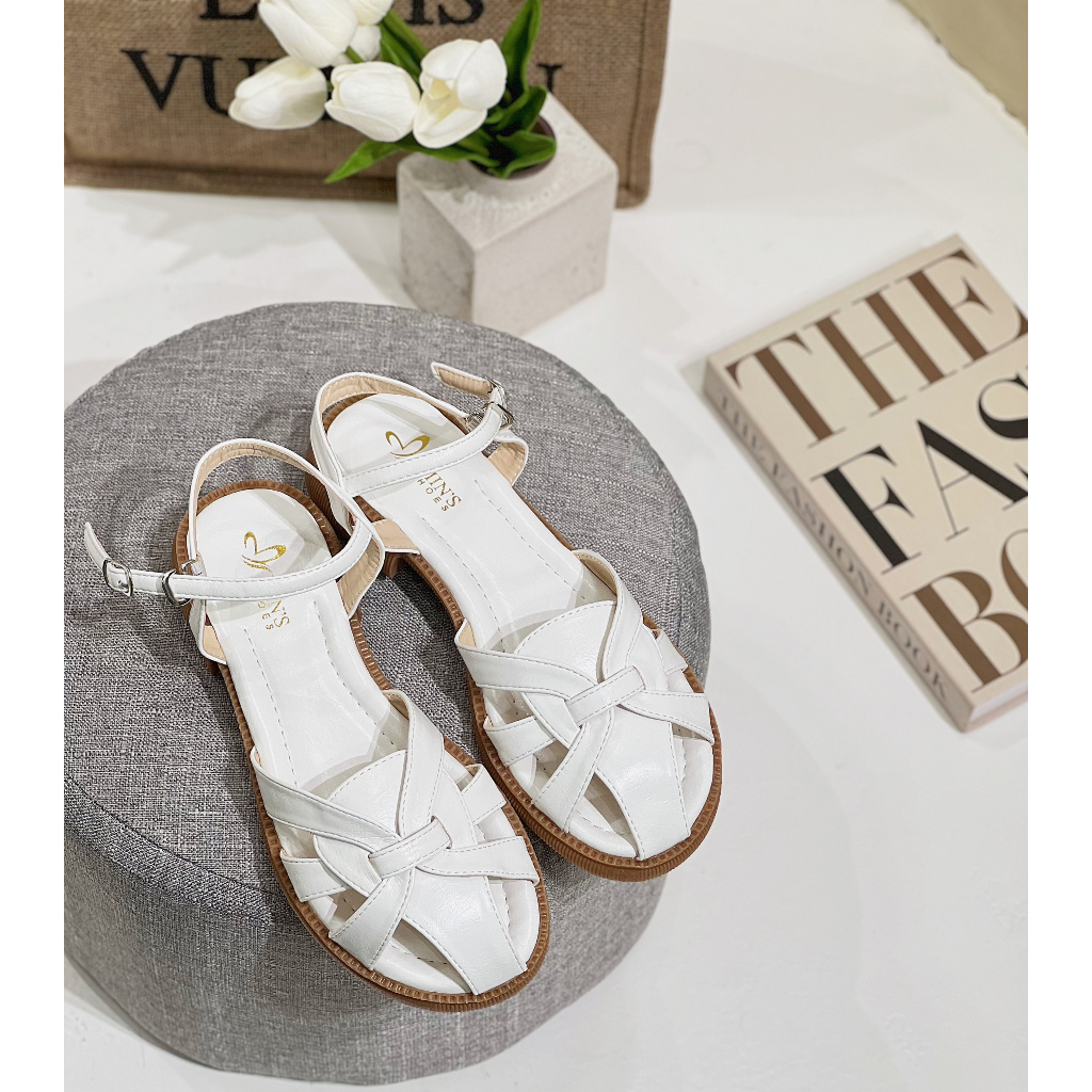 Min's Shoes - S560 Dép Sandal Dọ Nữ Da Mềm Cao Cấp