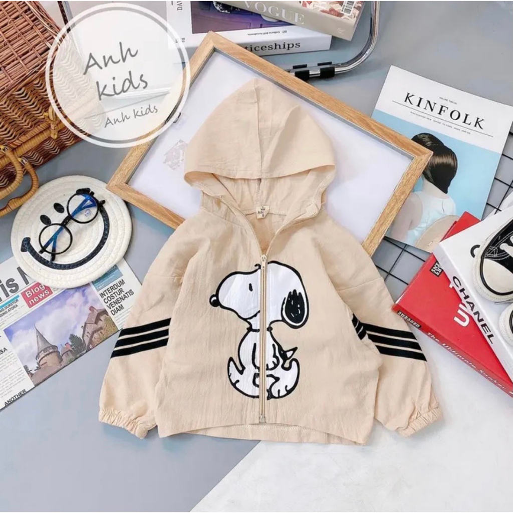 ÁO KHOÁC ĐŨI IN CÚN SN DỄ THƯƠNG CHO BÉ