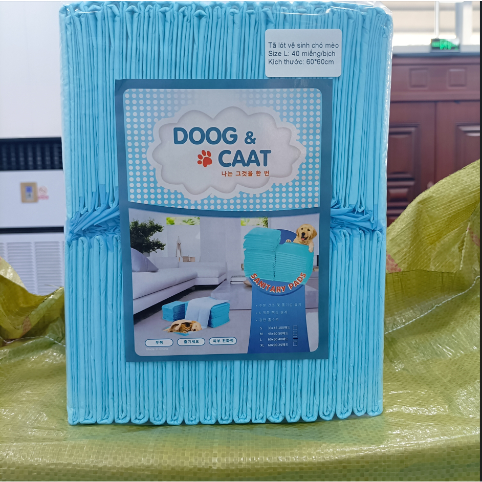 Tã lót vệ sinh thu cưng loại dày >1,5kg/bịch - Tấm lót chuồng cho thu cưng siêu thấm hút size S-M-L-XL