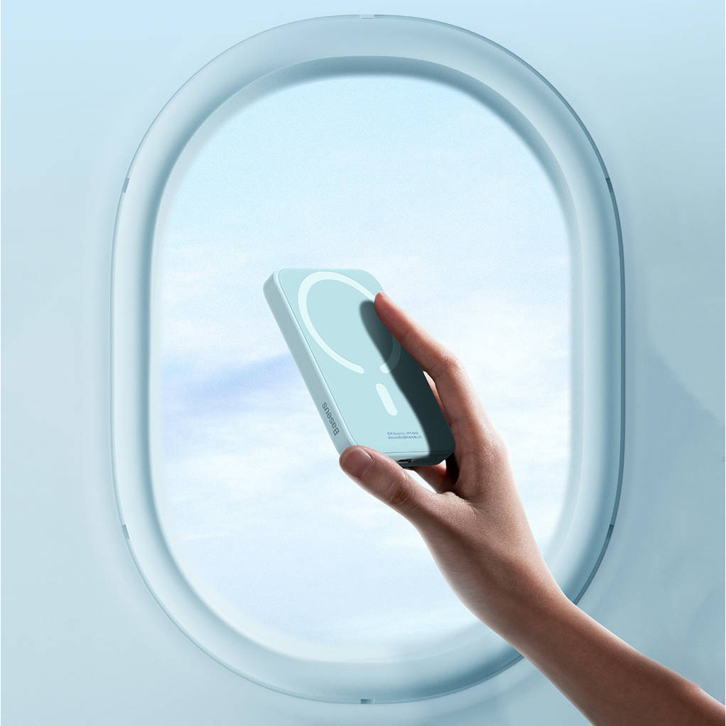 Sạc dự phòng không dây Baseus tích hợp hút nam châm dung lượng 6000mah 1000mah dùng cho ip14 13 12promax ..