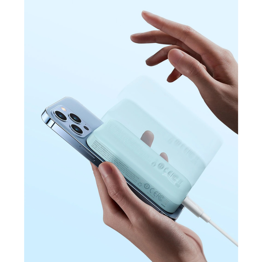 Sạc dự phòng không dây Baseus tích hợp hút nam châm dung lượng 6000mah 1000mah dùng cho ip14 13 12promax ..