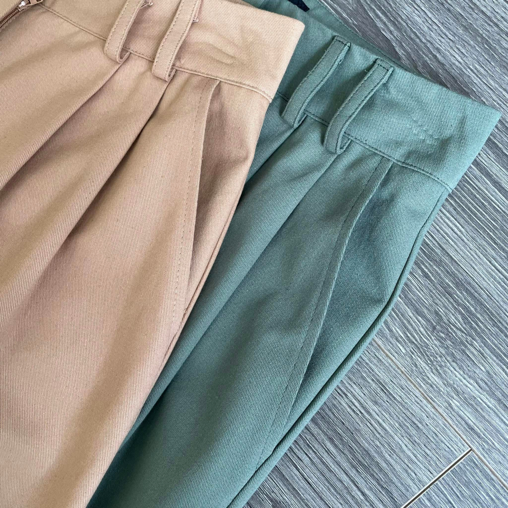 Quần kaki nữ ống suông