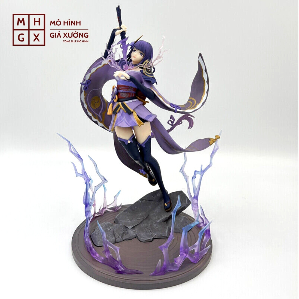 Mô Hình Genshin Impact Beelzebub chiến đấu Cao 28cm - nặng 800gram + FULL BOX + Phụ kiện có Kiếm + đế - Figure Genshin