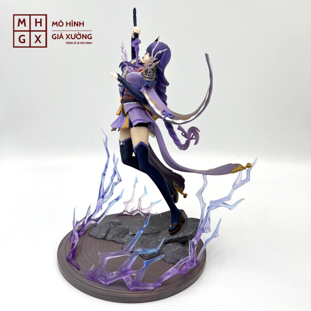 Mô Hình Genshin Impact Beelzebub chiến đấu Cao 28cm - nặng 800gram + FULL BOX + Phụ kiện có Kiếm + đế - Figure Genshin