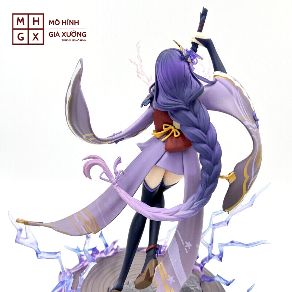 Mô Hình Genshin Impact Beelzebub chiến đấu Cao 28cm - nặng 800gram + FULL BOX + Phụ kiện có Kiếm + đế - Figure Genshin