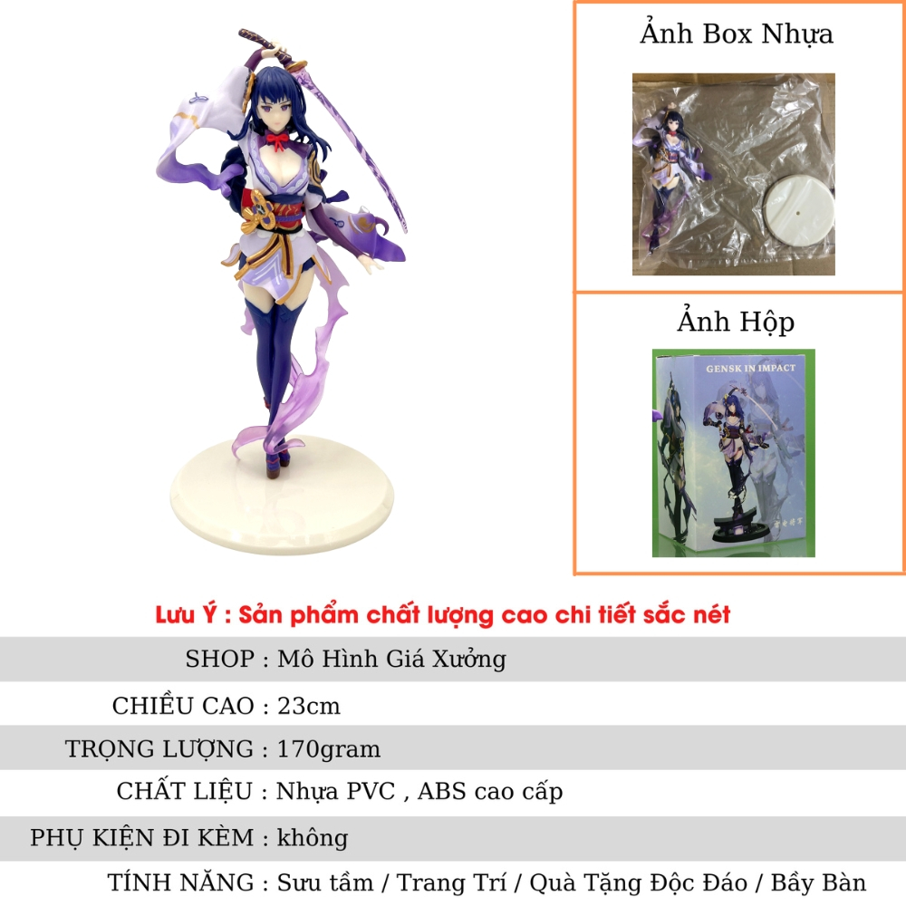 Mô Hình Genshin Impact Beelzebub siêu đẹp - cao 23cm - nặng 170 gram - Figure Genshin Impact - Có Hộp màu