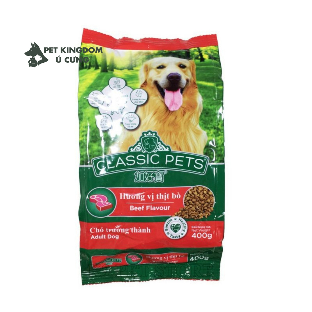 Thức Ăn Hạt Cho Chó Classic Pets Gói 400gr