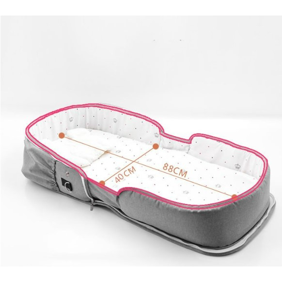 Nôi ngủ gấp gọn cho bé, Nôi ngủ chung di động có màn cho trẻ, Giường nôi êm ái thoáng mát, balo xách tay