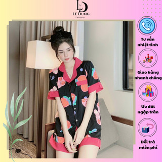Set lụa mango đùi free size dưới 58kg cực xinh