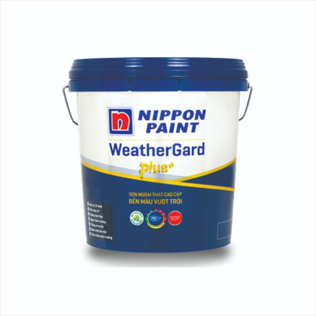 Sơn ngoại thất cao cấp Nippon WEATHERGARD PLUS+(15lít). Là loại sơn nước chịu thời tiết tuyệt vời