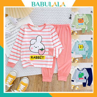 Bộ Minky Mom Dài Tay Cho Bé Gái Bé Trai 0 1 2 3 4 5 6 Tuổi Vải Thun Lạnh-Quần Áo Trẻ Em Đồ Bộ Cho Bé BABULALA DT01