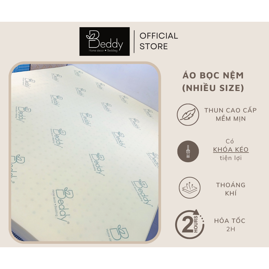 Áo Bọc Nệm Beddy Cao Cấp (có khóa kéo) -ĐỦ SIZE