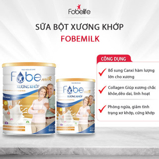 Sữa Bột Người Lớn Fobemilk Xương Khớp Fobe Bổ Sung Collagen, Canxi và Vitamin D Giúp Xương Chắc Khỏe N1 - Hộp 900g/400g