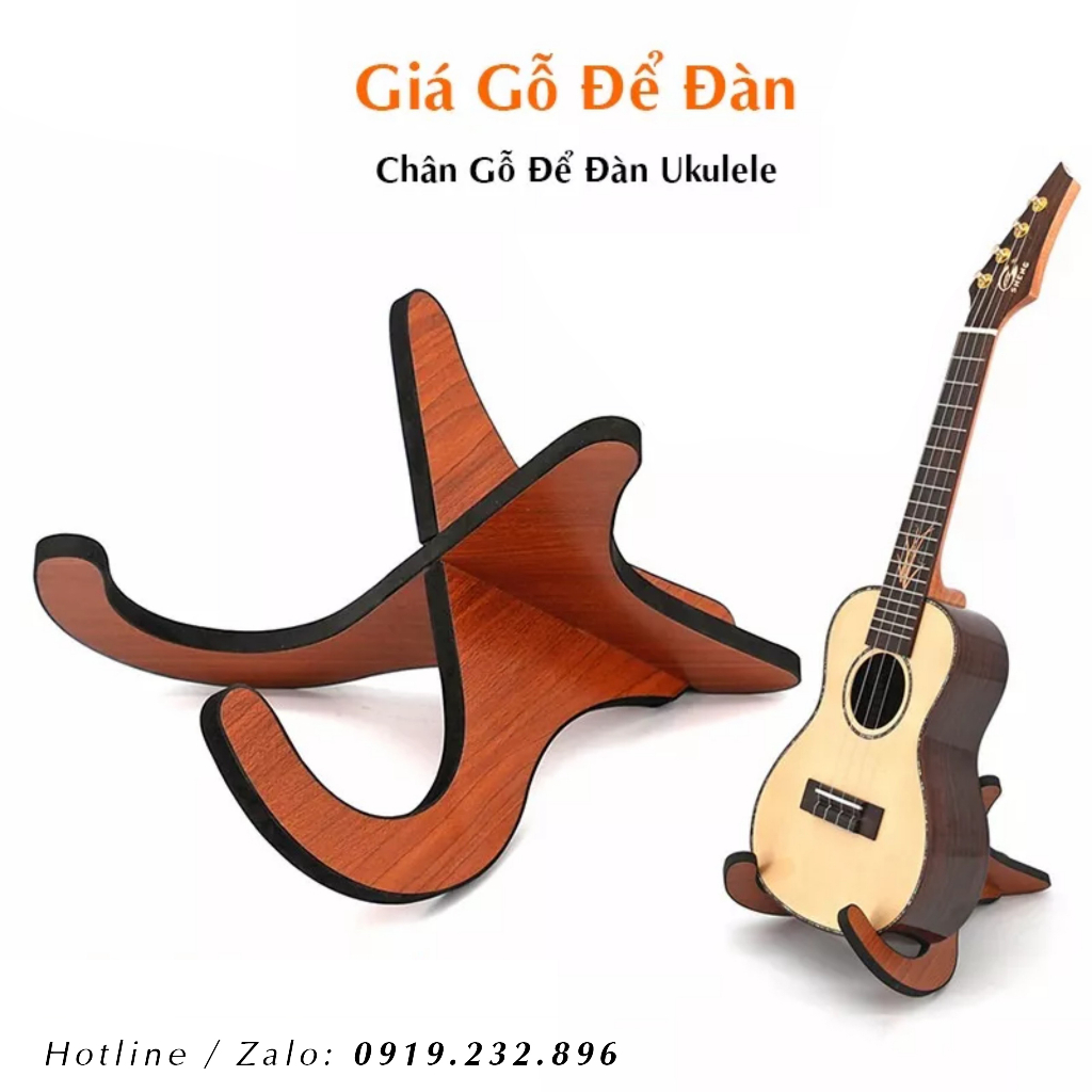 Kệ Giá Chân Gỗ Để Đàn Ukulele - Violin - Chân kê đàn