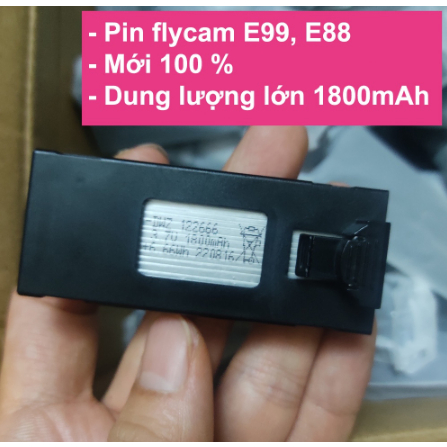 Pin máy bay không người lái phổ thông E99, E88, E100 dung lượng cao 3.7V 1800mAh